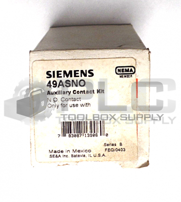 NEW SIEMENS 49ASNO AUXILLARY CONTACT KIT