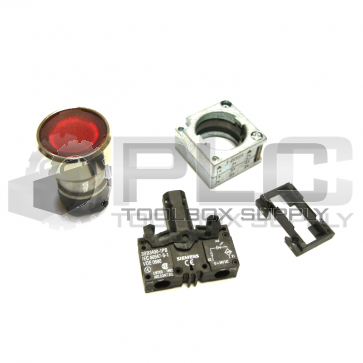 NEW SIEMENS 3SB3400-1PB LED LAMP MODULE W/ RED PUSH BUTTON