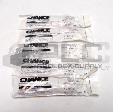 NEW LOT OF 5  CHANCE M25KA23 FUSE LINK TYPE K
