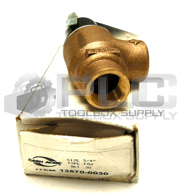 NEW CASH ACME 13570-0030 PRESSURE RELIEF VALVE 3/4''