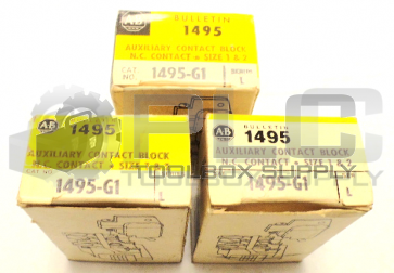 LOT OF 3 NEW ALLEN BRADLEY 1495-G1 SER.L AUXILIARY CONTACT