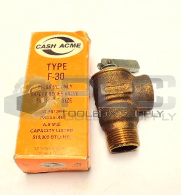NEW CASH ACME F-30 PRESSURE ONLY VALVE 3/4'' x 3/4'' 