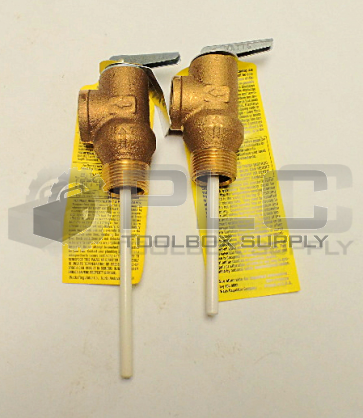 NEW MIX LOT OF 2 WATTS 100XL-4'' AND  100XL-3'' TEMPERATURE AND PRESSURE RELIEF VALVE 100XL