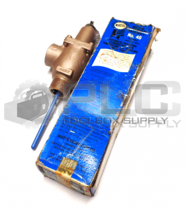 NEW WATTS NO.40 AUTOMATIC RESEATING COMBINATION RELIEF VALVE MODEL M12