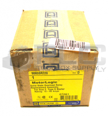 NEW SEALED SQUARE D 9065SR220 OVERLOAD RELAY