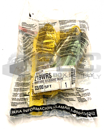 NEW MILLER 219WRS MANYARD W/ LOCKING SNAPS 5FT 