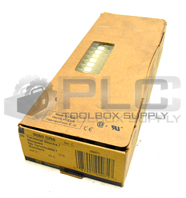 NEW BOX OF 50 SQUARE D 9080 GR6 TERMINAL BLOCKS SER C