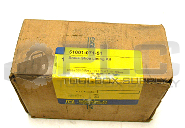 NEW SEALED SQUARE D 51001-071-51 BREAK SHOE LINING KIT