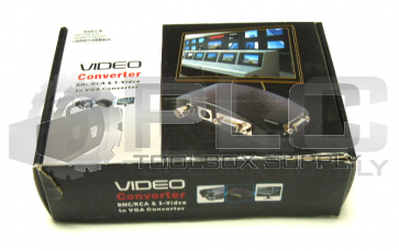 NEW VIDEO CONVERTER AD01-E BNC/RCA & S-VIDEO TO VGA CONVERTER