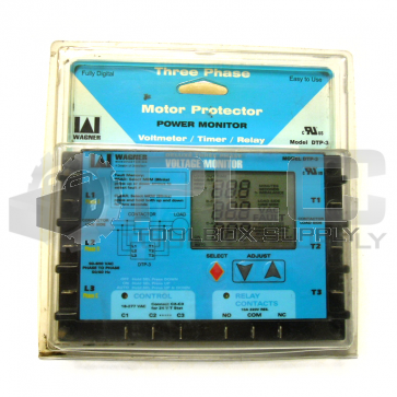 NEW WAGNER DPT-3 600 V DIGITAL MOTOR PROTECTOR LINE VOLTAGE MONITOR THREE PHASE