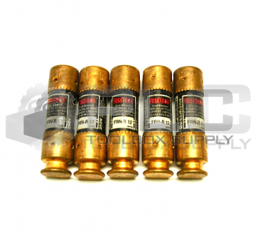 LOT OF 5 NEW FUSETRON FRN-R 12 FUSE DUEL- ELEMENT 