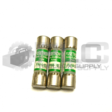 LOT OF 3 NEW FUSETRON FNM-30 FUSE DUEL-ELEMENT 