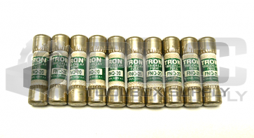 LOT OF 10 NEW TRON FNQ-20 FUSE TIME-DELAY 