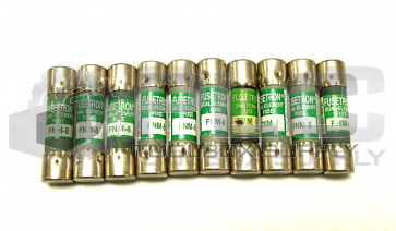LOT OF 10 NEW FUSETRON FNM-8 FUSE DUAL-ELEMENT 