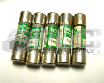LOT OF 5 NEW FUSETRON FNM-5 FUSE DUAL-ELEMENT  