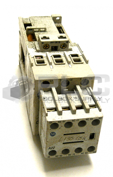 ALLEN BRADLEY 100-C43D*00 /A CONTACTOR WITH 100-F CONTACT BLOCK 