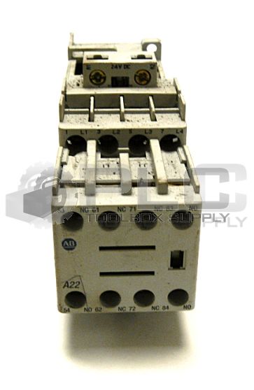 ALLEN BRADLEY 100-C09Z*400 CONTACTOR WITH 100-F CONTACT BLOCK 