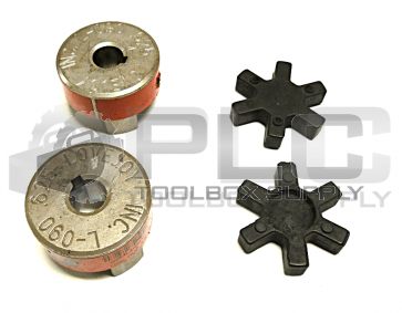 NEW LOT OF 2 LOVEJOY L-090 .625 JAW COUPLING WITH RUBBER SPIDER INSERT 