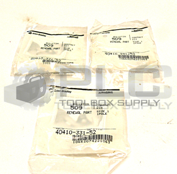 NEW SEALED LOT OF 3 ALLEN BRADLEY 40410-331-52 CONTACT KIT OEM