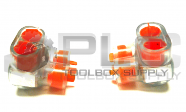 NEW LOT OF 2 THOMAS & BETTS CSB 2/0-2 CLEAR INSULATED CONNECTOR BLOCKS 