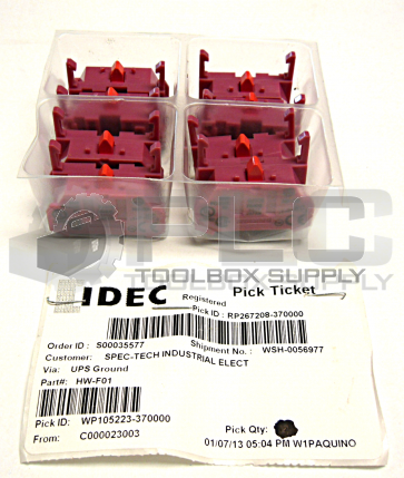 NEW LOT OF 8 IDEC HW-F01 CONTACT BLOCK 