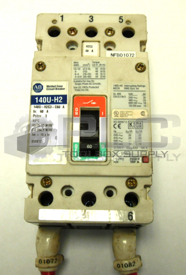 ALLEN BRADLEY 140U-H2C3-C60 /A MOLDED CASE CIRCUIT BREAKER