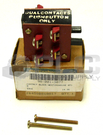 NEW WESTINGHOUSE 0T1D OIL TITLE CONTACT BLOCK OT1D