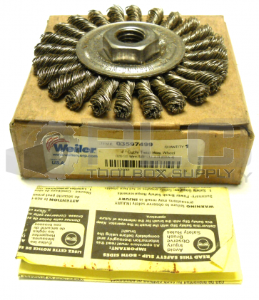NEW WEILER 03597499 4" CABLE TWIST WIRE WHEEL