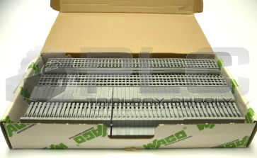 NEW WAGO 280-833 4 POS TERMINAL BLOCK BOX OF 100 GRAY