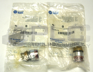 NEW LOT OF 2 ALLEN BRADLEY 800EM-LF4 /SER A FLUSH PUSH BUTTON RED