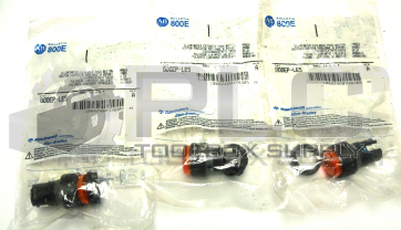 NEW LOT OF 3 ALLEN BRADLEY 800EP-LE5 /SER A ILLUMNATED EXTENDED PUSH BUTTON 
