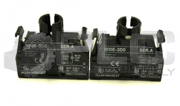 NEW LOT OF 2 ALLEN BRADLEY 800E-3D0 /SER A FULL VOLTAGE MODULE