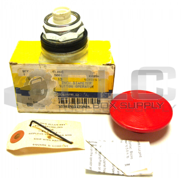 NEW SQUARE D 65097-049-01 2-1/4" DIAMETER RED MUSHROOM BUTTON OPERATOR CLASS 