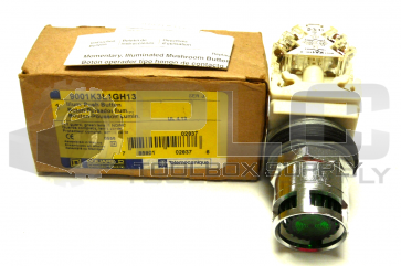 NEW SQUARE D 9001K3L1GH13 ILLUM PUSH BUTTON GREEN