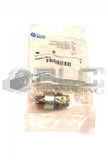 NEW ALLEN BRADLEY 800EM-LSM24 SER A ILLUMINATED SELECTOR SWITCH RED