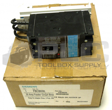 NEW SIEMENS FBCB030 SNAP ON ADAPTER SHOE 3 POLE ED63B030