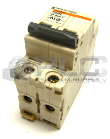 MERLIN GERIN 24518 2 POLE CIRCUIT BREAKER C60N 4A TYPE D