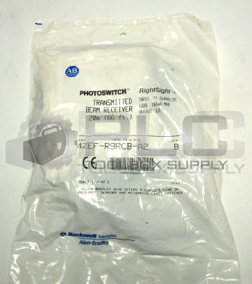 NEW SEALED ALLEN BRADLEY 42EF-R9RCB-A2 /SER B TRANSMITTED BEAM RECEIVER 20M