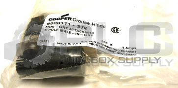 NEW SEALED CROUSE HINDS COOPER 5000111-372 CABLE ASSEMBLY 8AMP 600V 5PIN