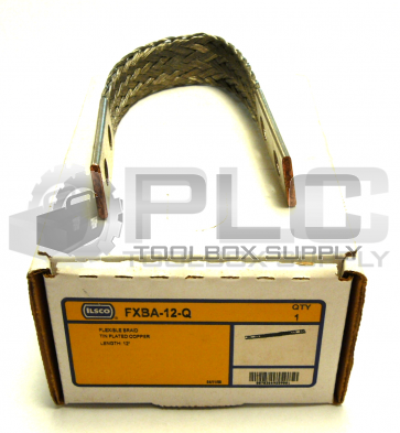 NEW ILSCO FXBA-12-Q FLEXIBLE BRAID TIN PLATED COPPER 12"
