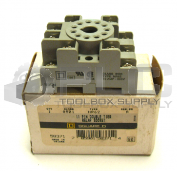 NEW SQUARE D 8501NR62 /SER A 11 PIN DOUBLE TIER RELAY SOCKET