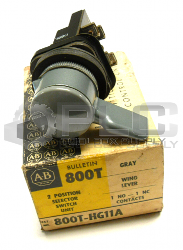 NEW ALLEN BRADLEY 800T-HG11A SELECTOR SWITCH UNIT GRAY 