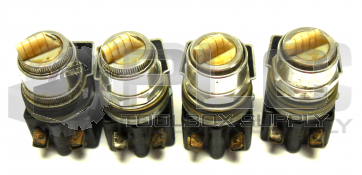 LOT OF 4 SQUARE D 9001 KM 1 /SER F LIGHT MODULE WITH SELECTOR SWITCH WHITE