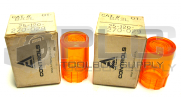 NEW LOT OF 2 ALLIS-CHALMERS OT-BA2L AMBER REPLACEMENT LENS 25-120-270-029