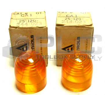 NEW LOT OF 2 ALLIS-CHALMERS OT-CA1 AMBER REPLACEMENT LENS 25-120-244-023