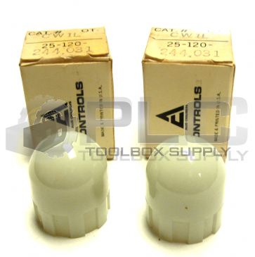 NEW LOT OF 2 ALLIS-CHALMERS OT-CW1L WHITE RELACEMENT LENS 25-120-244.031