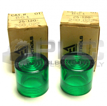 NEW LOT OF 2 ALLIS-CHALMERS OT-BG1 GREEN REPLACEMENT LENS 25-120-260.022