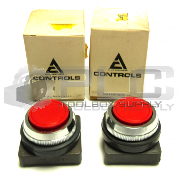 NEW LOT OF 2 ALLIS-CHALMERS OT-P1R PUSH BUTTON RED 25-120-240-002