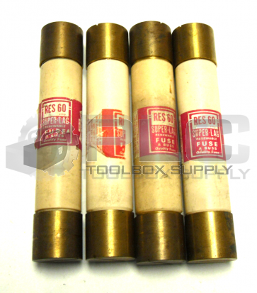 LOT OF 4 BUSSMAN RES 60 SUPER-LAG RENEWABLE RES-60