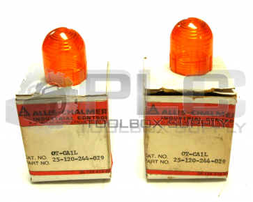 NEW LOT OF 2 ALLIS-CHALMERS OT-CA1L AMBER REPLACEMENT LENS